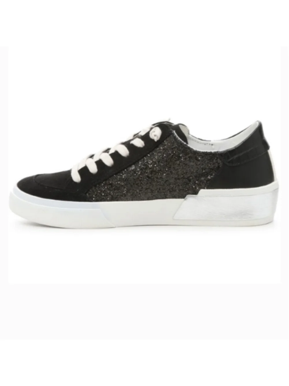 Dolce Vita Sneakers Zoey Black Glitter Trainers sz 6.5 excellent condition